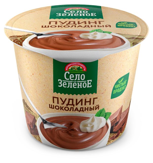 Пудинг Село Зеленое шоколад 3% БЗМЖ охлажденный, 120 г