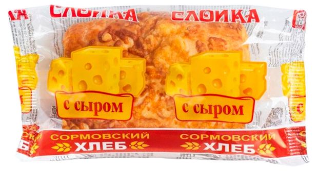 Изделие слоеное Сормовский хлеб воздушное с сыром, 80 г