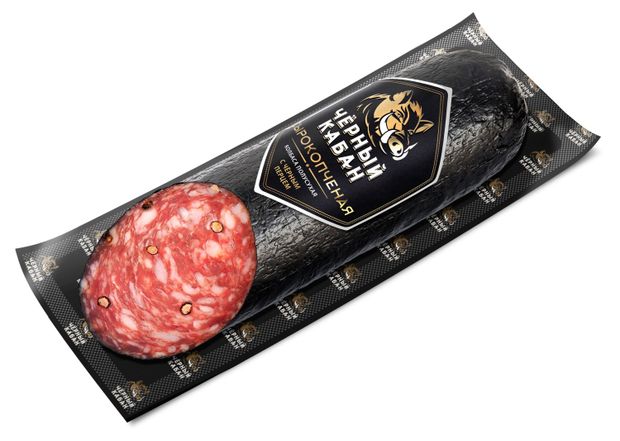 Колбаса сырокопченая Черный кабан с черным перцем полусухая 300 г 549₽