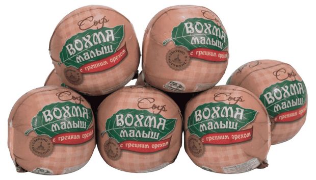 Сыр мягкий Вохма Малыш с грецким орехом БЗМЖ, ~ 0,5 кг