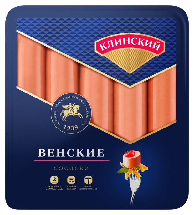 Сосиски Клинский Венские 470 г 370₽