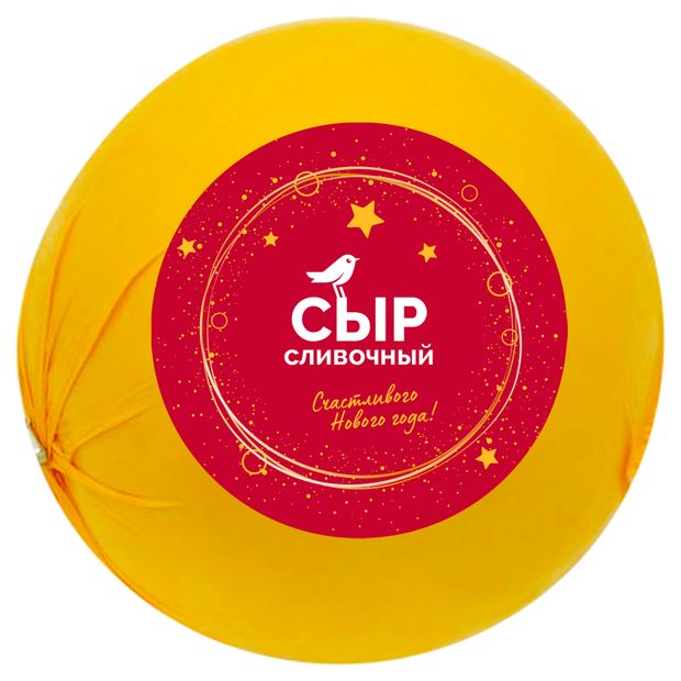 Сыр полутвердый сливочный АШАН Красная птица БЗМЖ 50 1 шар 1 кг 799₽