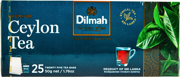 Чай черный Dilmah цейлонский, 25х2 г