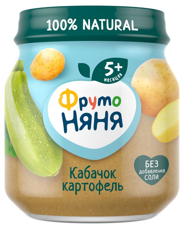 Пюре ФрутоНяня из кабачков и картофеля с 5 мес 110 г 70₽