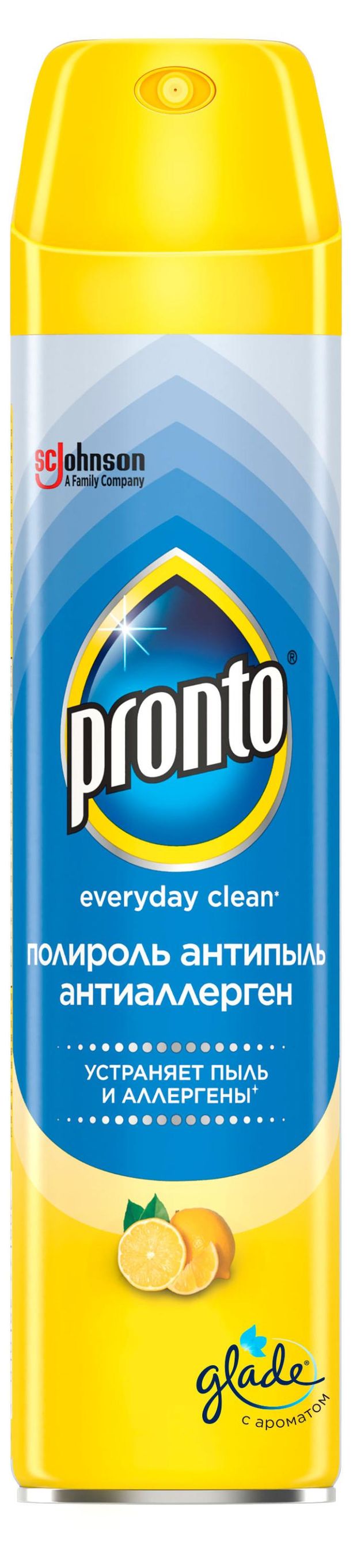 Полироль для мебели Pronto Антипыль и Антиаллерген, 250 мл