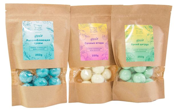 Бомбочка для ванны BathTime 250 г, 1 шт в ассортименте