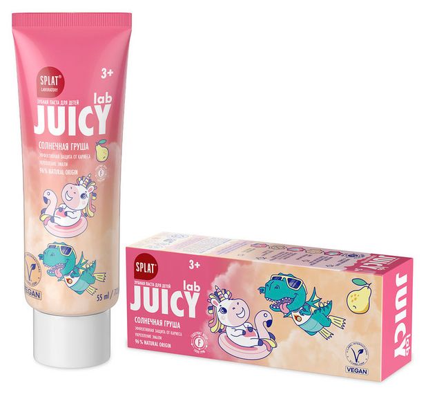 Зубная паста детская Splat juicy lab Солнечная груша 3 55 мл 170₽
