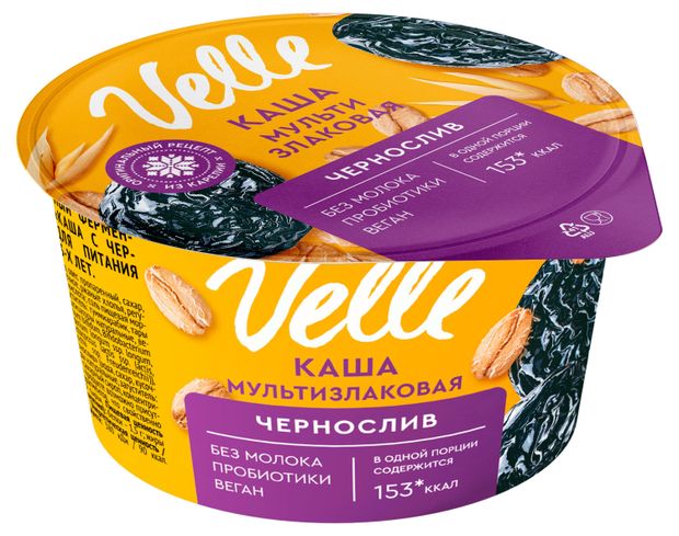 Каша овсяная VELLE Vegan мультизлаковая с черносливом 170 г 69₽