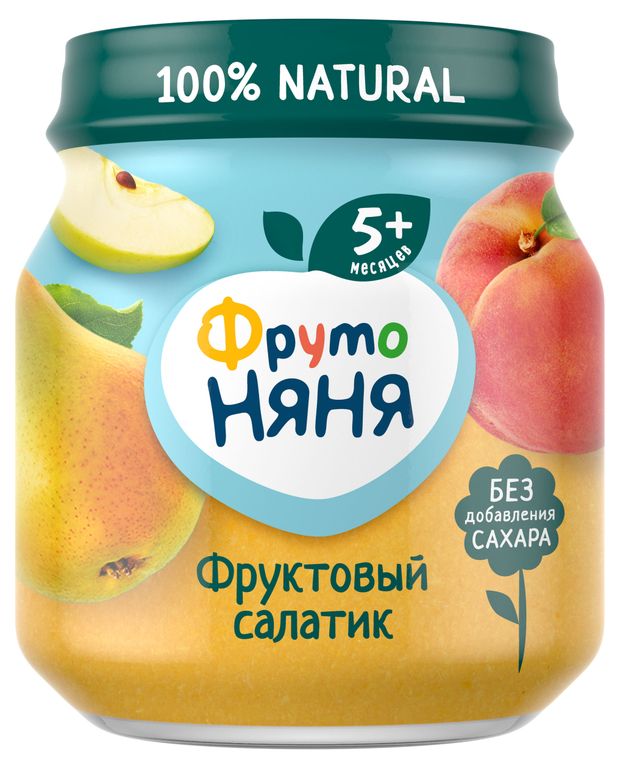 Пюре ФрутоНяня Фруктовый салатик с 5 мес., 100 г