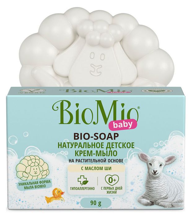 фото Мыло детское biomio baby bio-soap с маслом ши, 90 г