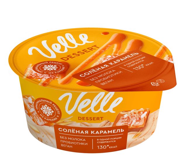 Продукт кокосовый Velle Vegan Десерт мультизлаковый соленая карамель, 130 г