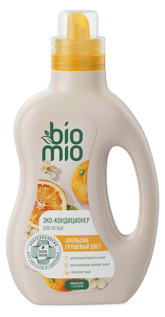 Кондиционер для белья BioMio Апельсин и грушевый цвет, 800 мл