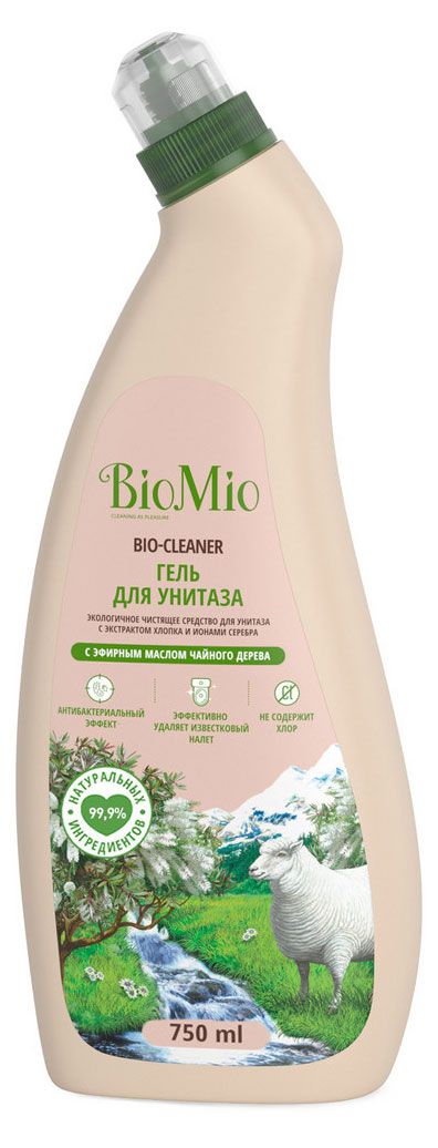 фото Чистящее средство для унитаза biomio bio toilet cleaner чайное дерево, 750 мл