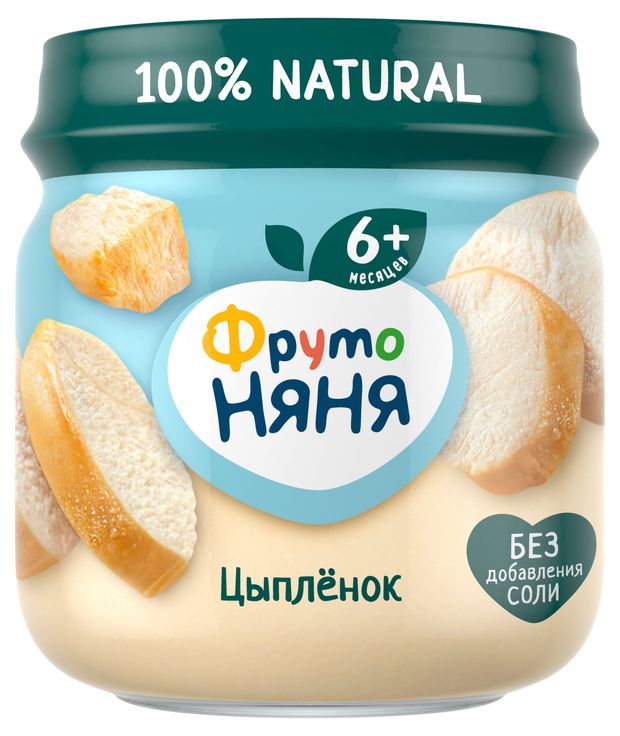 Пюре ФрутоНяня цыпленок с 6 мес., 80 г