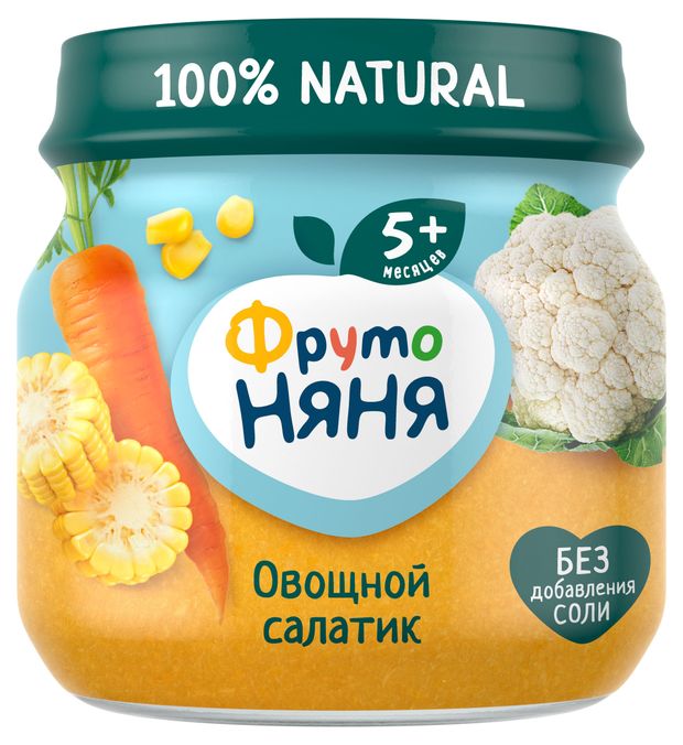 Пюре ФрутоНяня овощной салат с 5 мес., 80 г