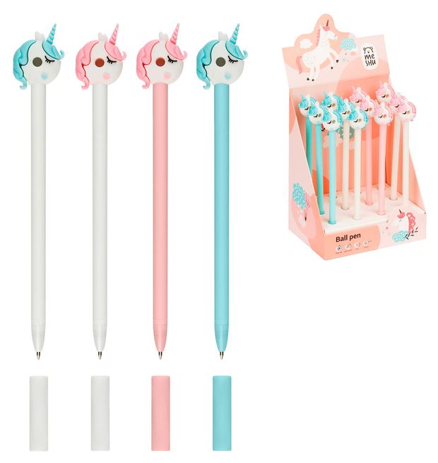 Ручка шариковая Meshu Sweetheart Unicorn синяя 0,7мм, 1 шт в ассортименте