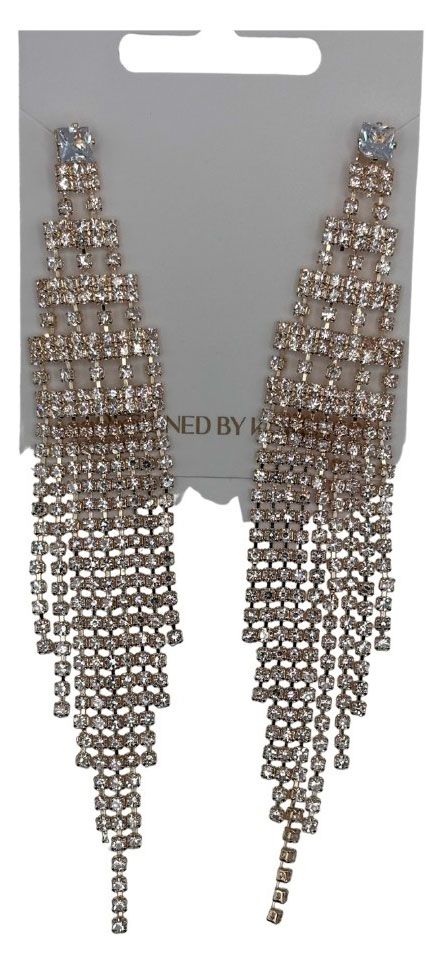 Серьги Golden Tree круглые со стразами, 1 пара