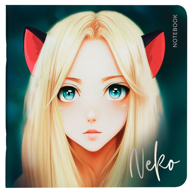 Записная книжка Meshu Neko 170х170мм на скрепке без линовки 40 л 85₽
