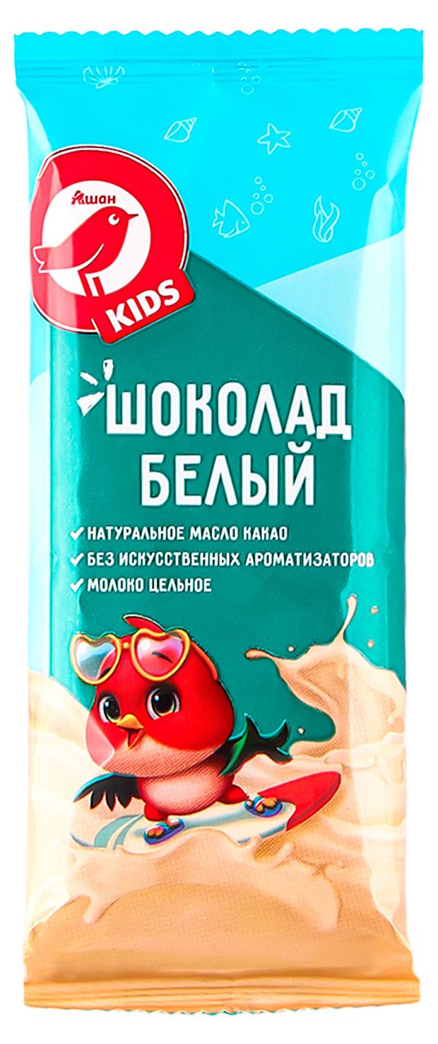Шоколад белый АШАН Красная птица Kids, 40 г