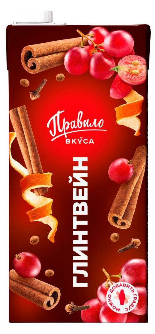 Вода, соки, напитки  Ашан Напиток сокосодержащий Правило вкуса глинтвейн, 0,95 л