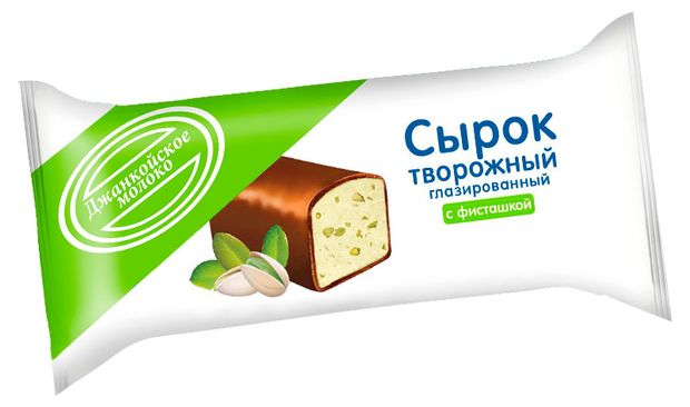 Сырок глазированный творожный Джанкойское молоко с фисташкой батончик 20% БЗМЖ, 40 г