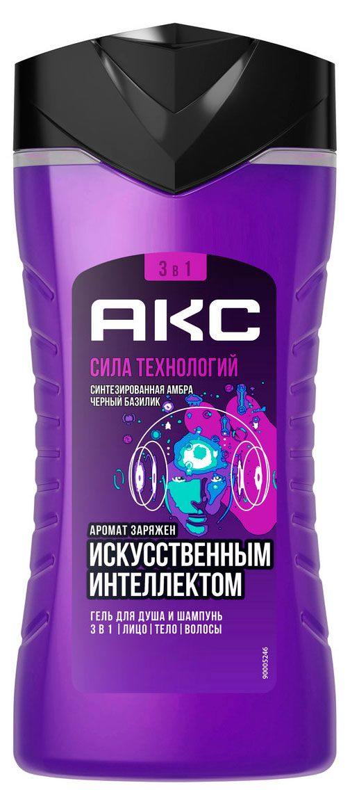 фото Гель для душа и шампунь акс 3 в 1 сила технологий, 250 мл
