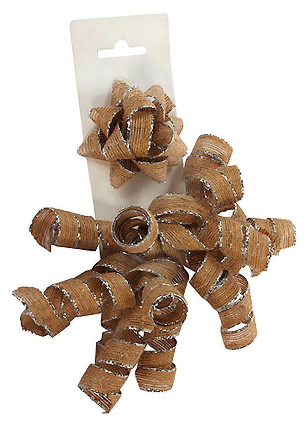 Бант крафт GrandGift 3d с тиснением, 2 шт в ассортименте