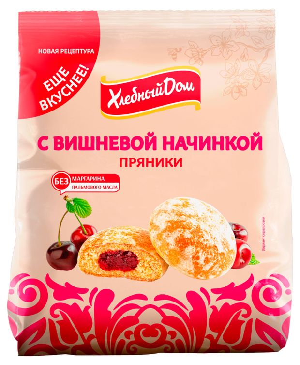 Пряники Хлебный Дом с вишневой начинкой, 300 г