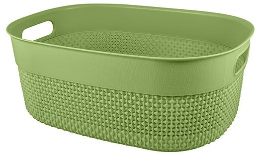 Корзина для хранения Plast Team OSLO зеленая роса 12 л 500₽
