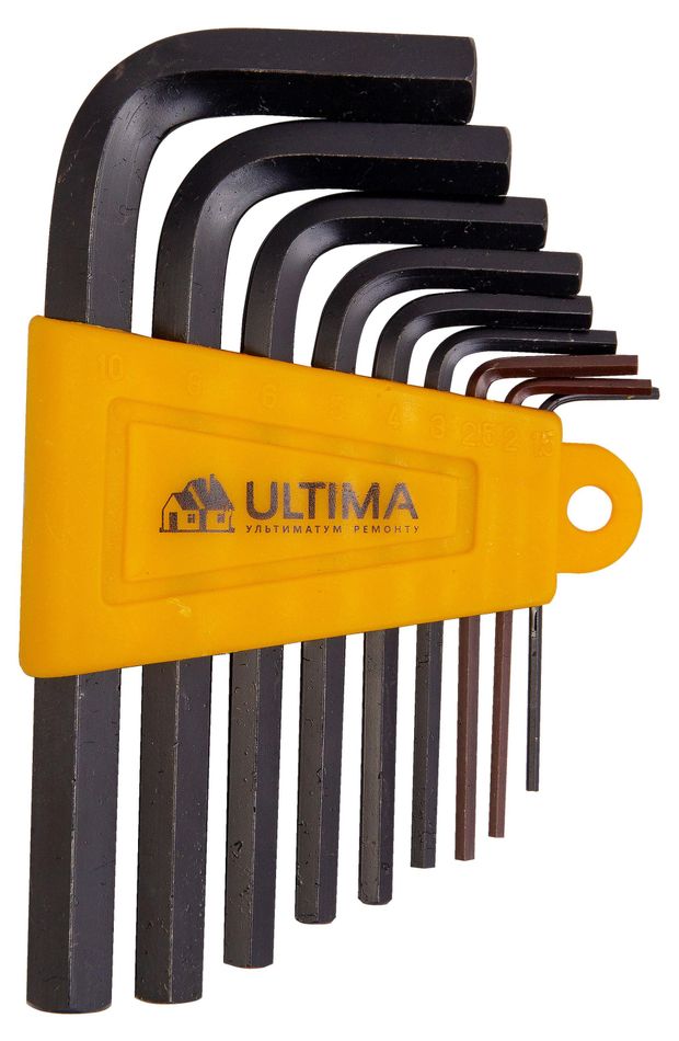 Набор ключей имбусовых Ultima HEX,1,510 мм CrV, 9 шт