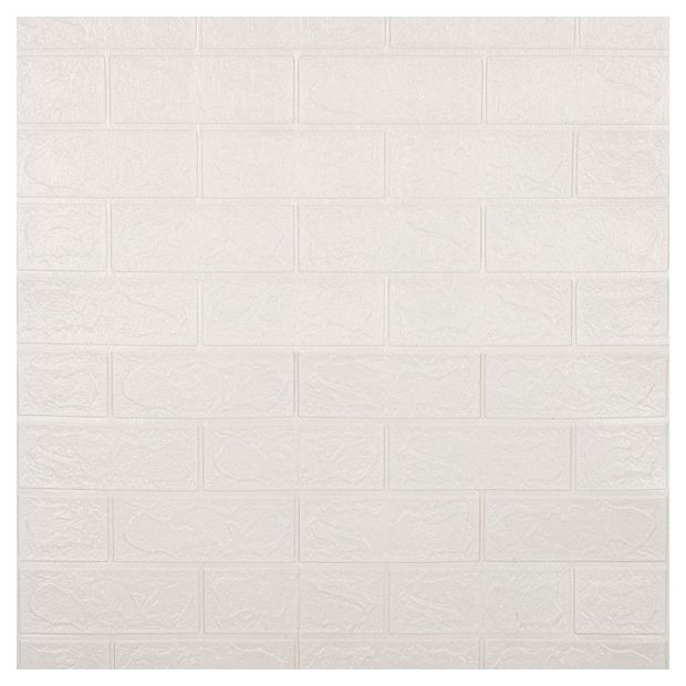 Панель самоклеящаяся Рыжий Кот Кирпичики белые 70х77 см 1 шт 135₽