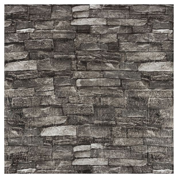 Панель самоклеящаяся Рыжий Кот Кирпич серый 70х77 см 1 шт 135₽