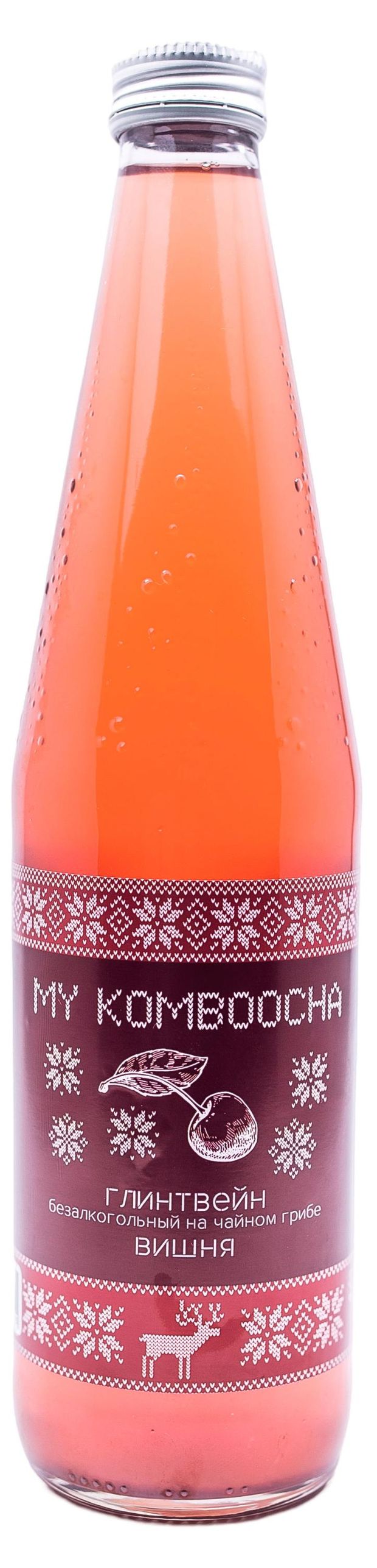 Напиток My Komboocha Глинтвейн Глинтвейн Вишня безалкогольный на чайном грибе охлажденный, 500 мл