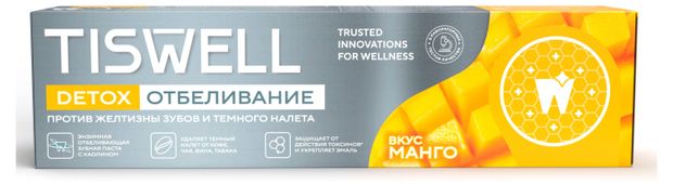 Зубная паста Tiswell отбеливающая вкус манго, 110 г