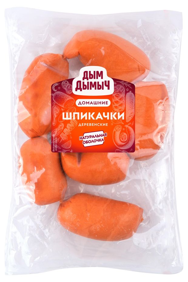 Колбасные изделия Шпикачки Дым Дымычъ Деревенские (0,8-1,2 кг), 1 упаковка ~ 1 кг