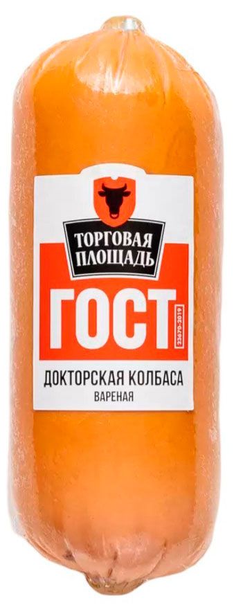 Колбаса вареная Торговая площадь Докторская в белковой оболочке, 430 гр