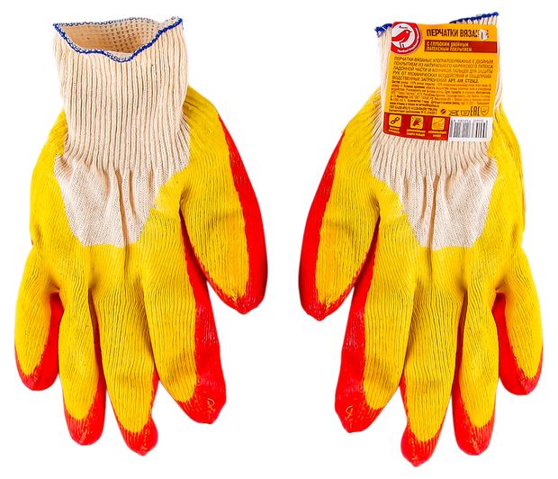 Перчатки АШАН Красная птица с глубоким обливом 100₽