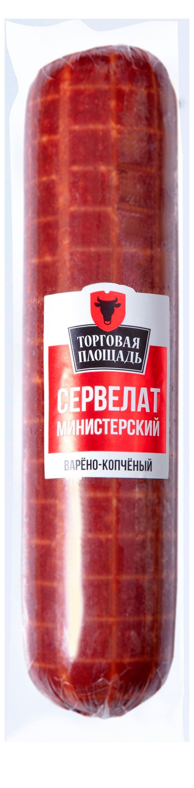 Колбаса варено-копченая Торговая площадь Как тогда Сервелат Министерский ~ 400 г