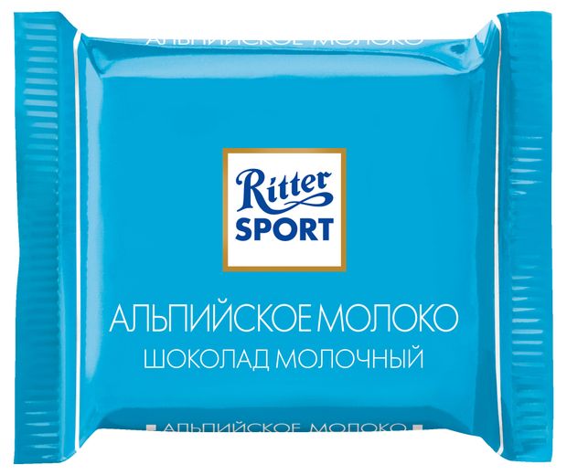 Шоколад молочный Ritter Sport Альпийское молоко, 16,7 г