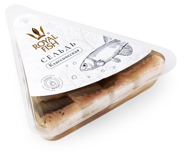 Сельдь в масле Royal Fish Классическая филе-кусочки, 220 г