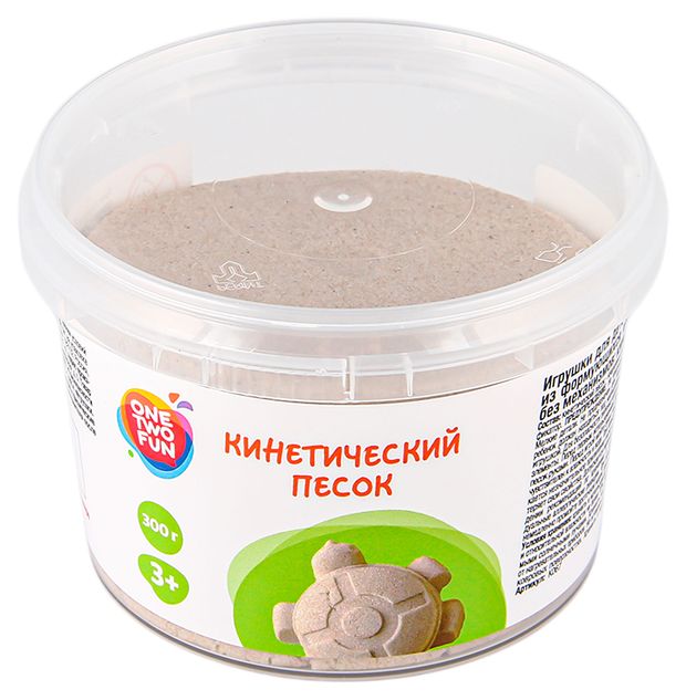 Игрушки  Ашан Кинетический песок ONE TWO FUN, 300 г