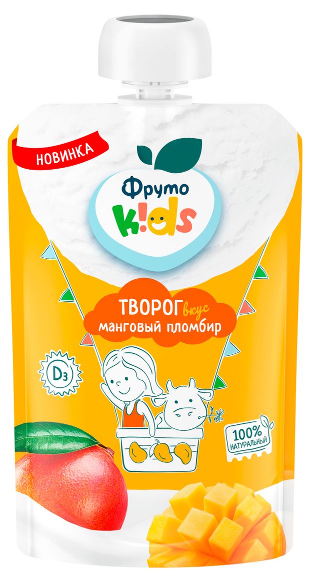 Творог ФрутоKids манговый пломбир с 6 мес., 90 г