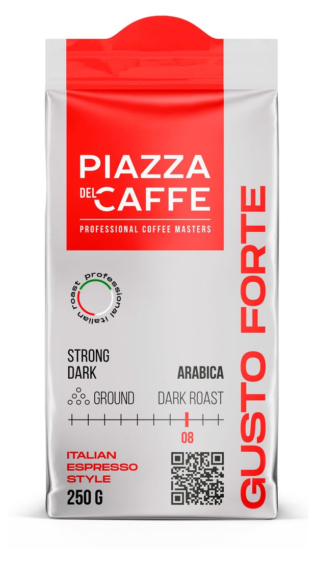 Кофе молотый Plazza Del Caffe Gusto Forte, 250 г