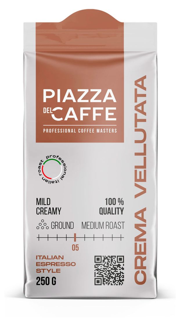 Кофе молотый Plazza Del Caffe Crema Vellutata, 250 г