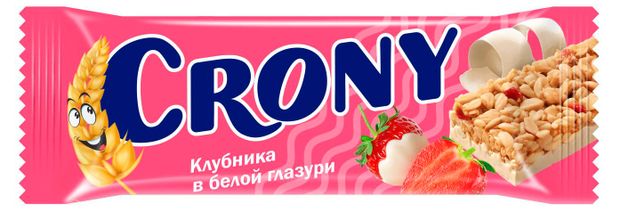 Батончик-мюсли Леовит Клубника в белой глазури 50 г 89₽