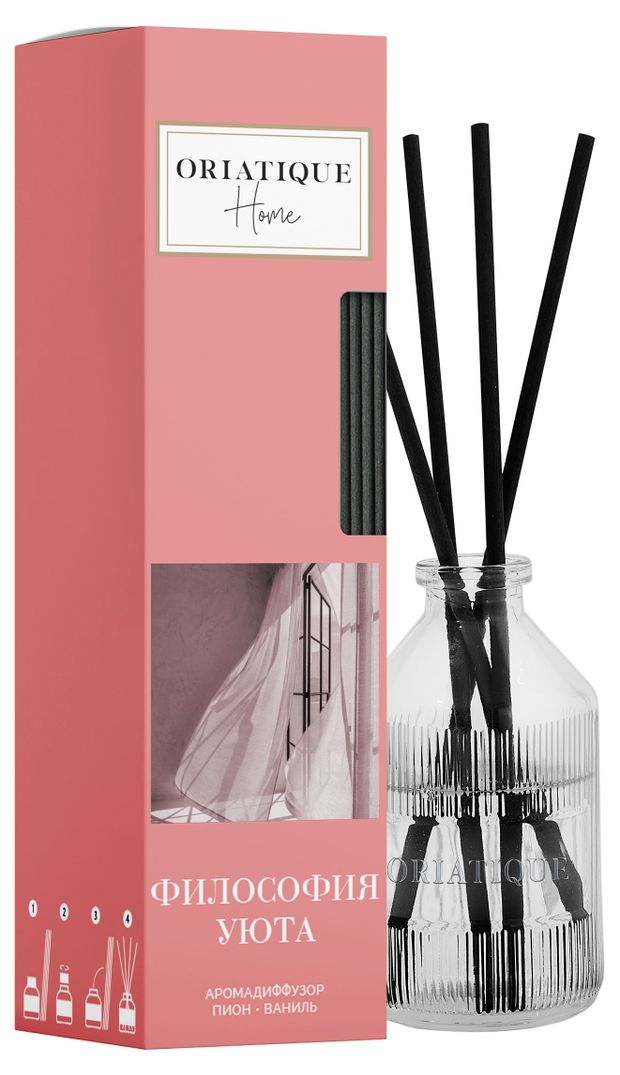 Аромадиффузор для дома Oriatique с ароматом пиона и ванили, 40 мл