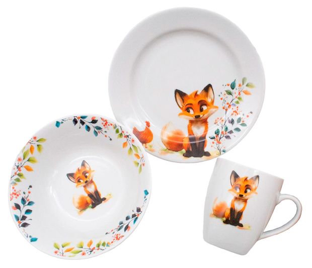 Набор детской посуды, 3 предмета