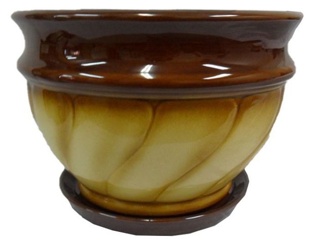 Горшок керамический Котовский Фаянс Земира бежевый 27 см 2047₽