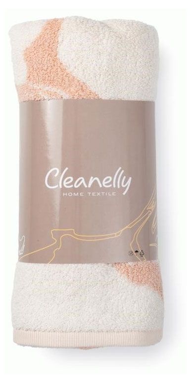 фото Коврик махровый cleanelly бежевый, 50х70 см