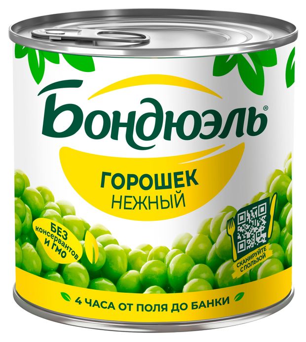 Горошек зеленый BONDUELLE 400 г 130₽